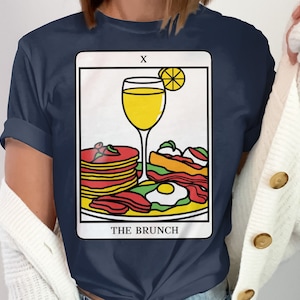 T-shirt The Brunch Tarot Card - Design classico da brunch, perfetta per i buongustai, gli amanti del brunch e le gite informali