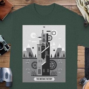Camiseta de The Mistake Factory, camiseta autocrítica de la carta del tarot, humor divertido sobre salud mental, regalo sarcástico, peculiar y estético para la ansiedad.