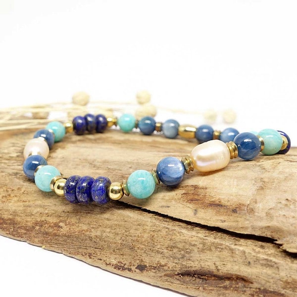 Bracelet Chakra 3eme Oeil - Lapis-lazuli (réglable