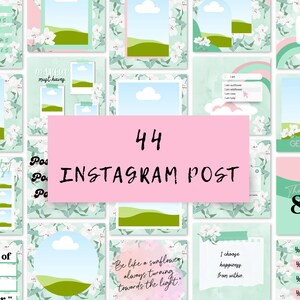 Instagram Post Templates Canva,44 instagram post ,Easy-to-Use Canva Templates,Social Media Templates,Instant Download,Online Presence Boost