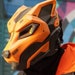 Cyber Wolf Mask- Custom Colors and Lights, futuristic wolf mask, cyber punk, canine, cosplay, glowing eyes