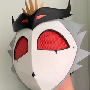 Stolas Cosplay Mask- Helluva, Costume, Wearable, Full Sized, Visibility, Boss, Owl
