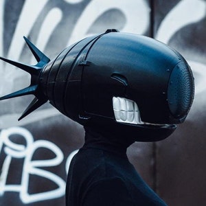 Bomb Girl Reze Cosplay Helmet - DIY, Chainsaw Inspired Cosplay, Helmet, Full-Sized, Finished Product, Wearable, Manga, Anime, Durable