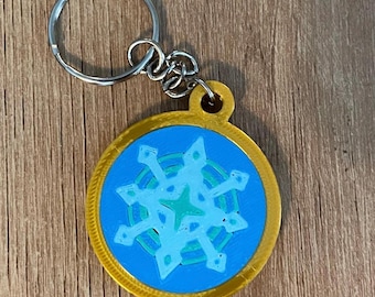 Wizard101 Ice School Inspired Keychain-Pendant, Wearable, Accessory, Backpack, Charm, Gift for Fans of Wizard101, Stocking Stuffer,