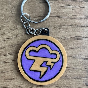 Wizard101 Storm School Inspired Keychain- Christmas Gift for Fans of Wizard101, Stocking Stuffer, Pendant, Wearable, Accessory, Backpack