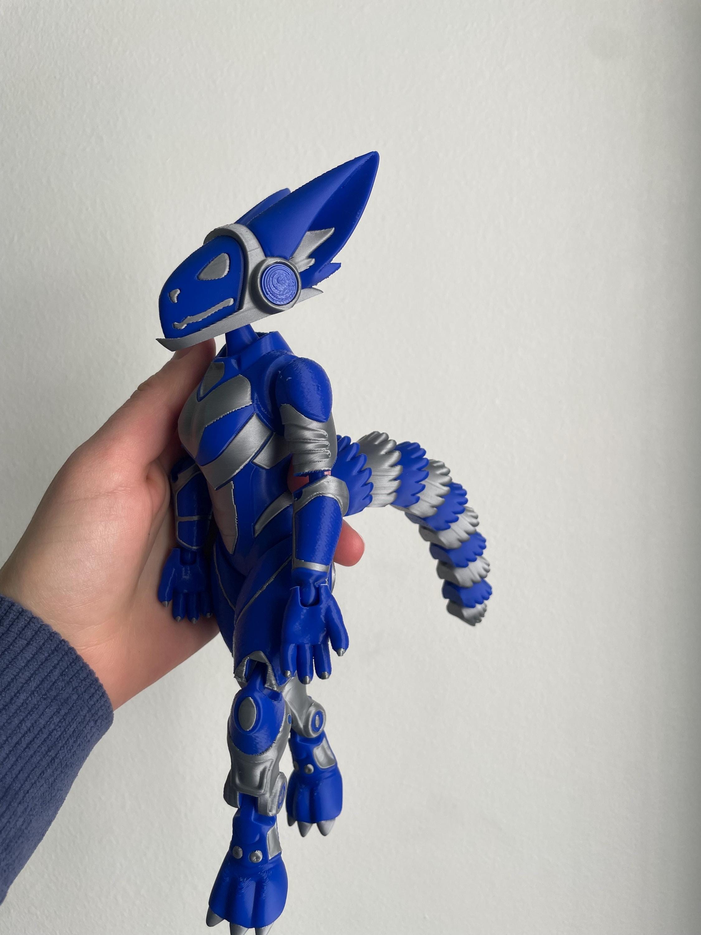 Protogen Flexi Furry Action Figure- Custom Colors, Flexible, Posable ...