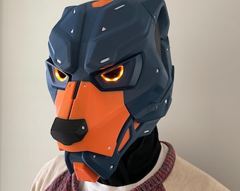 Chicago Bears Mask - LED Eyes, Moving Jaw, Costume, Cosplay, Football Fans