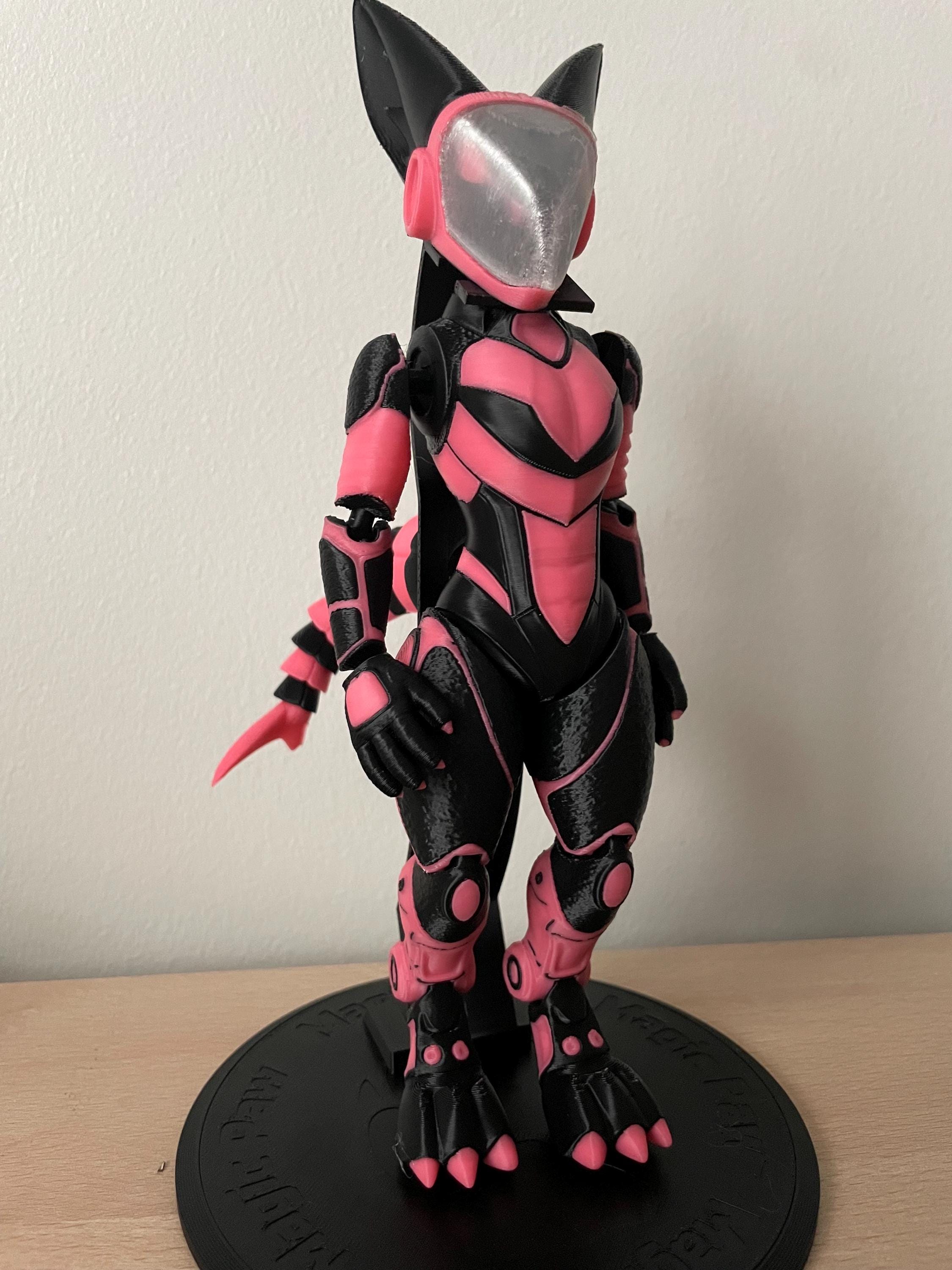 Protogen Flexi Furry Action Figure- Custom Colors, Flexible