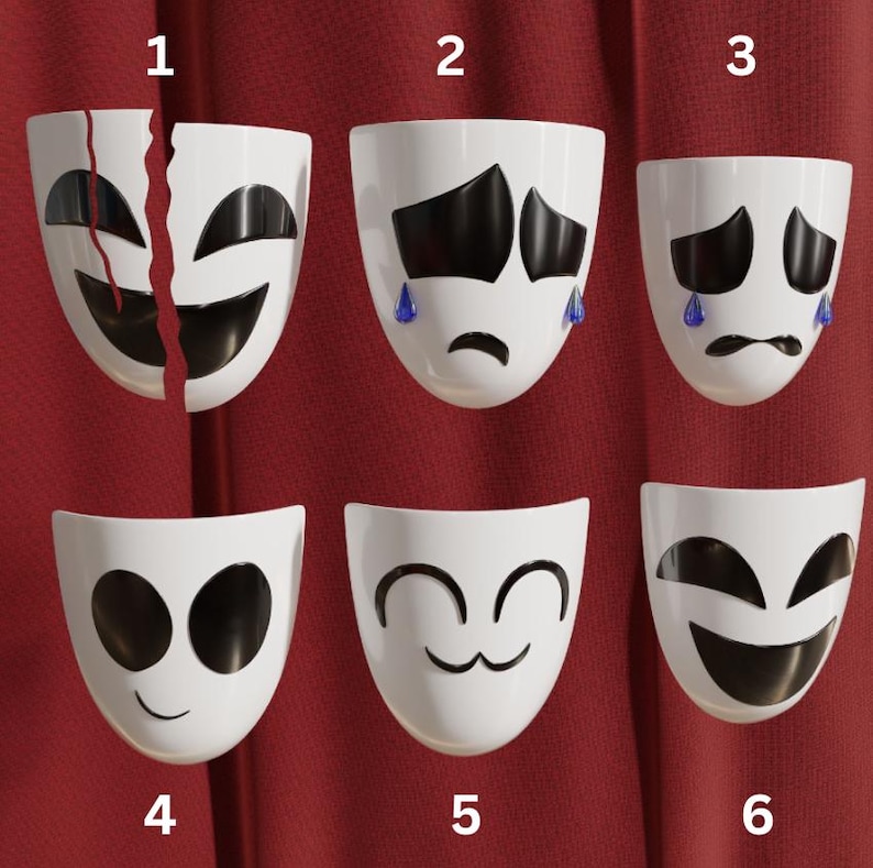Gangle Mask for Cosplay - 6 Options, Digital Circus Inspired, Cosplay Costume Accessory, Wearable, TADC, Gift for Fans, Halloween, Manager image 3