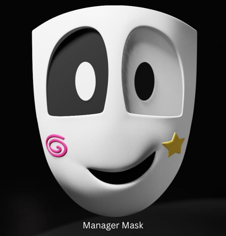 Gangle Mask for Cosplay - 6 Options, Digital Circus Inspired, Cosplay Costume Accessory, Wearable, TADC, Gift for Fans, Halloween, Manager image 4