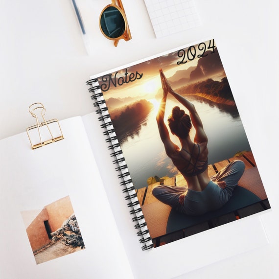 Tranquility Within: Yoga Poses Notebook - Find Harmony with Every Word Spiral Notebook - Ruled Line
