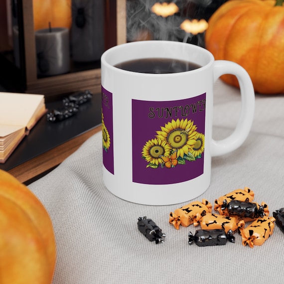 Fluttering Sunshine Sunflower Mug Ceramic Mug 11oz