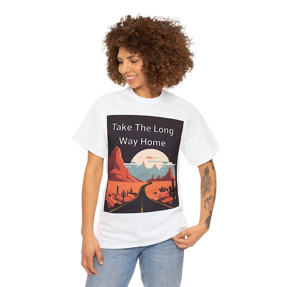 Take the long way home! Unisex Heavy Cotton Tee