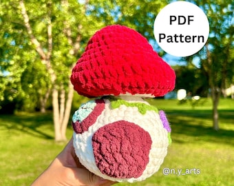 Grzyb na szydełku, Wzór na szydełku, PDF na szydełku, Amigurumi Grzyb, Domek na grzybach, Wzór na amigurumi, Amigurumi PDF, Grzyb na szydełku