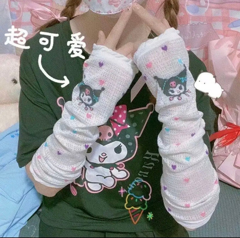 Y2K Sanrio Arm Warmers My Melody Arm Warmers Kuromi Arm Warmers Sanrio Leg Warmers Y2K Arm