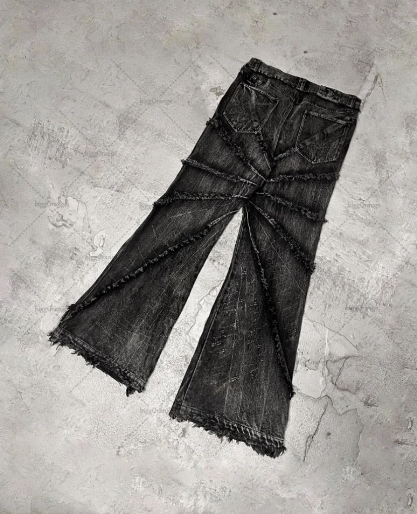 Cyber Spider Jeans Y2K Gothic Jeans Emo Jeans Spider Design Pants