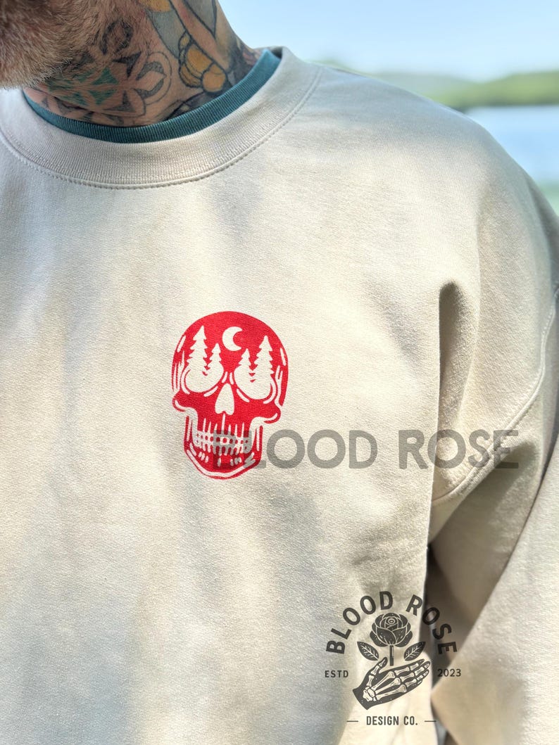 Appalachian Trail Haunted Hiking Club Sweatshirt Sweater- (screen printed by hand) Unisex image 6