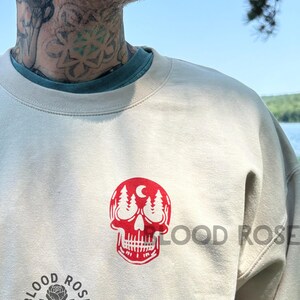 Appalachian Trail Haunted Hiking Club Sweatshirt Sweater- (screen printed by hand) Unisex image 2