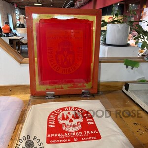 Appalachian Trail Haunted Hiking Club Sweatshirt Sweater- (screen printed by hand) Unisex image 7