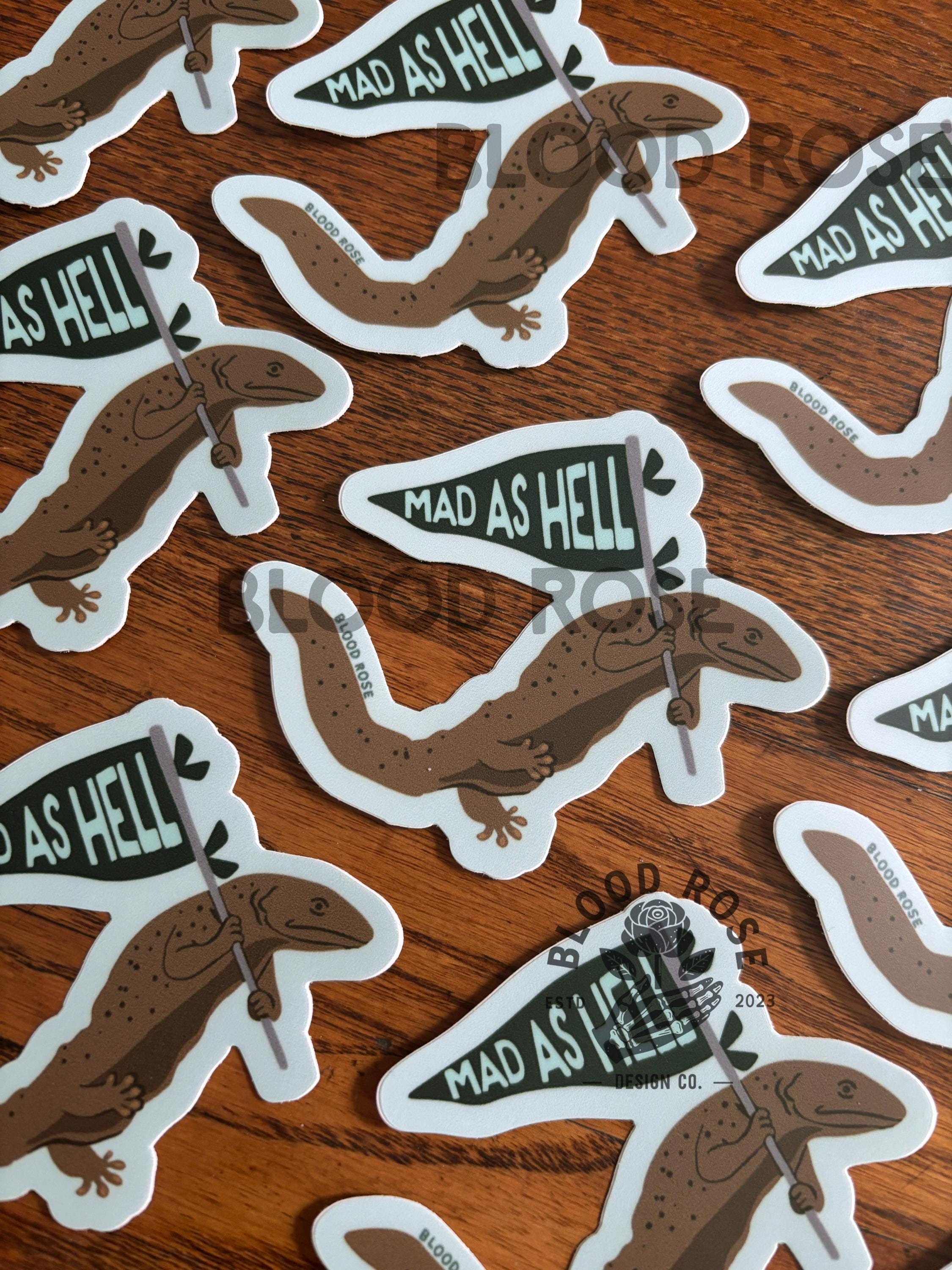 Mad as Hell Hellbender Vinyl Sticker- Environmental Environment ...