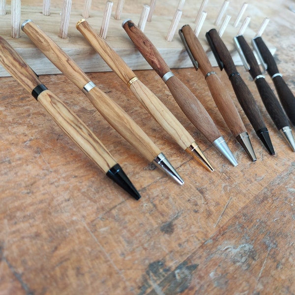 Kugelschreiber, selbst gedrechselt, mit Gravur