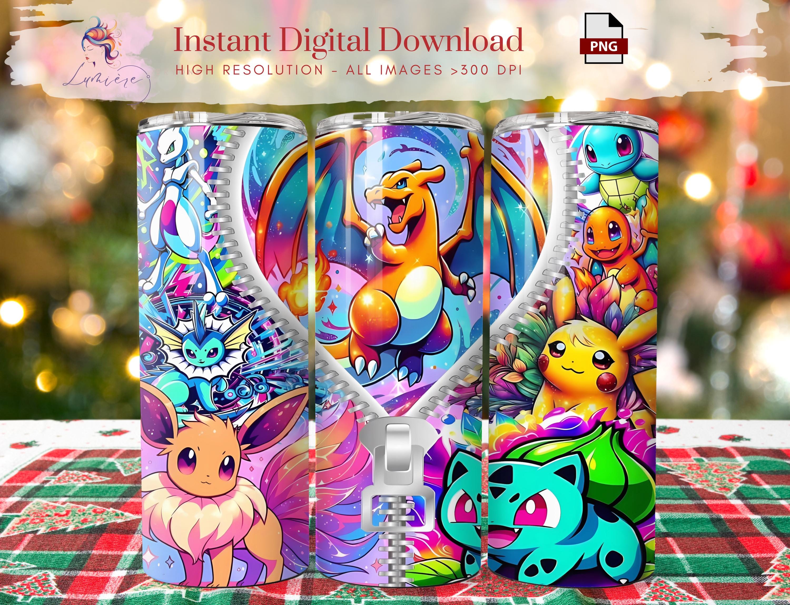 Colorful Cartoon 20oz Tumbler Wrap ~ Skinny Tumbler Wrap PNG ~ Cartoon Character ~ Kids Tumbler Printable Design ~ Digital ~ Sublimation