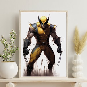 Superhero Digital Print ~ Superhero Painting Fan Art ~ Watercolor Print ~ Wall Decor ~ High Resolution ~ Digital Download~ Original Artwork