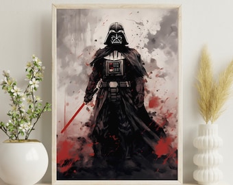 Space Wars Digital Print ~ Space Wars Painting~ Villain Art Print~ Watercolors Print ~ Wall Decor~ High Resolution ~ Original Artwork