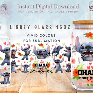 Cartoon Family 16oz Libbey Glass Can Wrap ~ Summer Vibes Tumbler ~ Kids Tumbler ~ Movie Character~ Glass Can Sublimation Design~ Digital