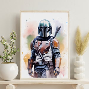 Space Wars Print ~ Space Wars Poster~ Space Wars Enthusiast ~ Watercolors ~ Wall Decor ~ High Resolution~ Digital Download