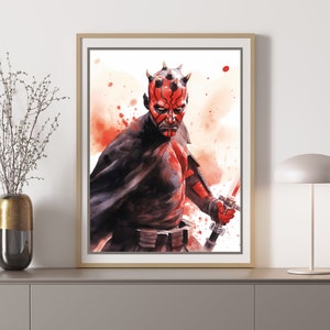 Space Wars Digital Print ~ Space Wars Painting~ Villain Art Print~ Watercolors Print ~ Wall Decor~ High Resolution ~ Original Artwork