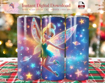 Copri bicchiere principessa da 20 once ~ Principessa fata ~ Copri bicchiere sottile ~ Copri bicchiere glitterato ~ Design stampabile ~ Download digitale ~ Sublimazione