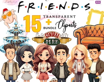 Magic Friends Clipart~ Set of 15+ Iconic Characters~ My Best Friend PNG~ Png~ High quality and Transparent PNG SVG~ 300 Dpi~ Digital Png