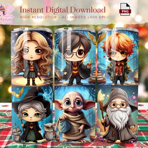 Magic Wizard School 20oz Tumbler Wrap ~ Wizarding Skinny Tumbler Wrap ~  Trending Printable Design ~ Digital Download ~ Sublimation Design