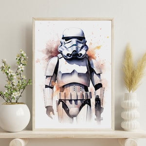 Space Wars Print ~ Space Wars Painting ~ Space Wars Fan Art~ Watercolors~ Wall Decor~ High Resolution~ Digital Download~ Original Artwork