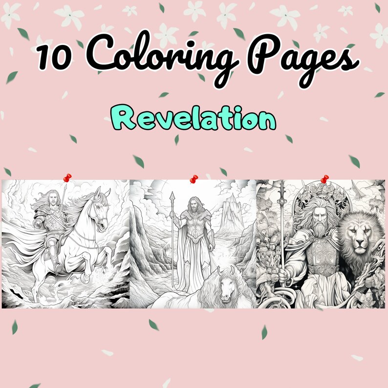 10 Revelation Coloring Page Digital Download Printable PDF - Etsy