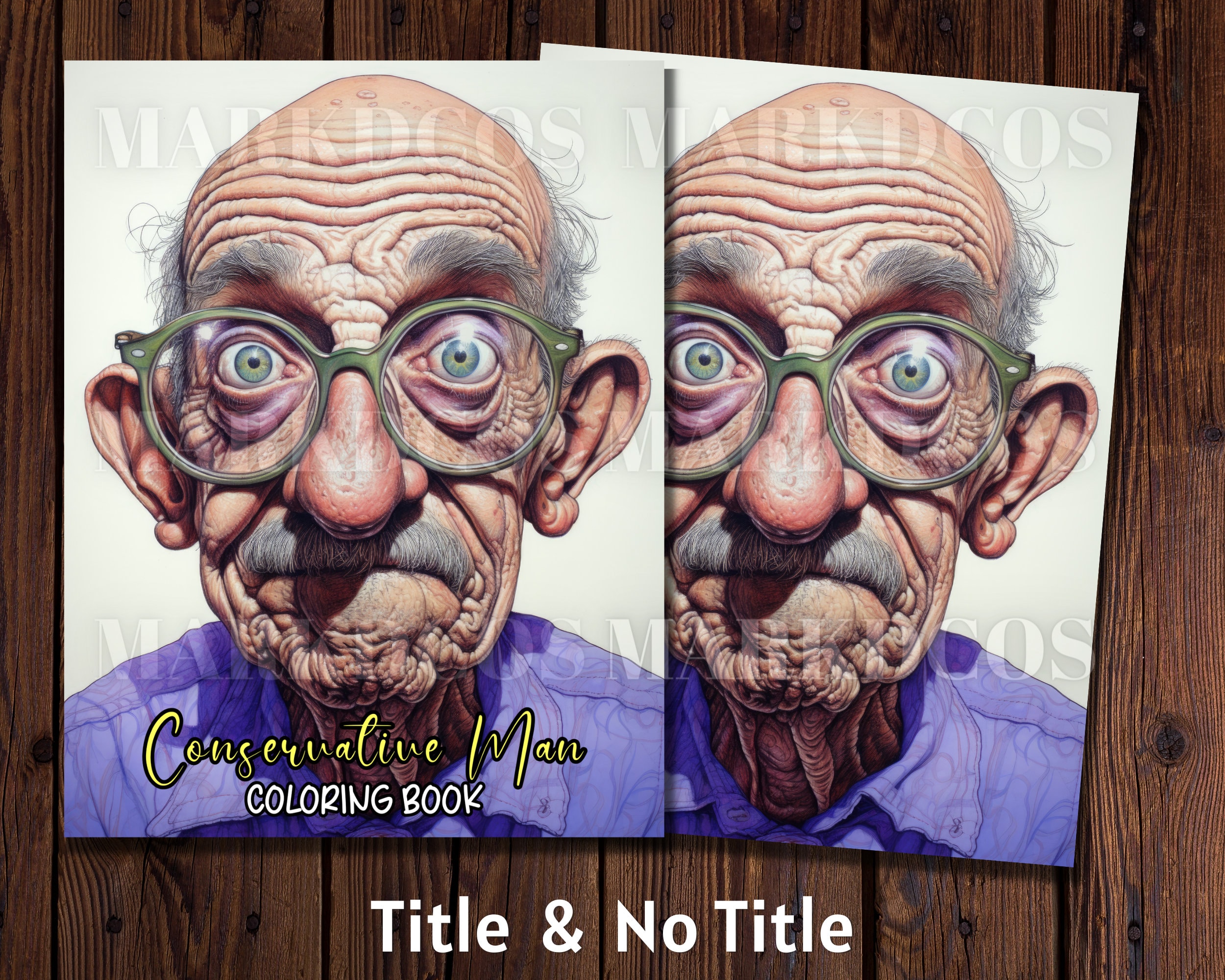 51 Conservative Man Coloring Book | Grayscale Coloring Book for Adults ...