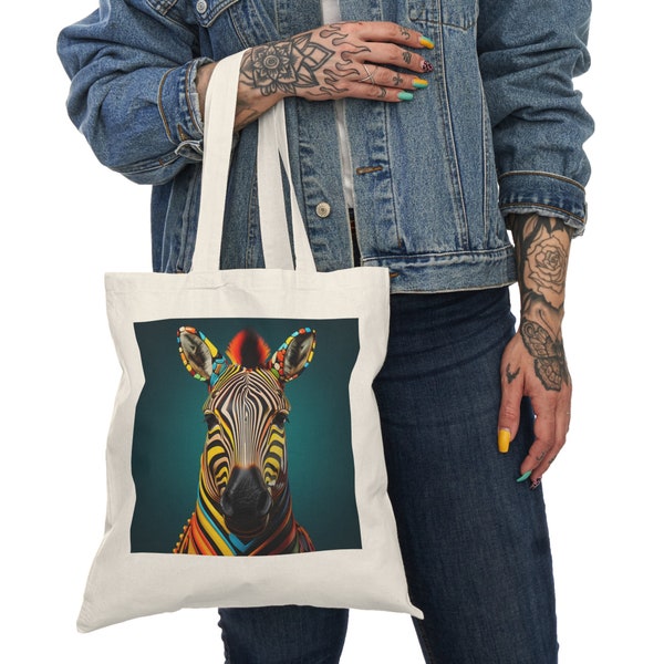 Punk Zebra Canvas Bag