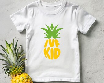 IVF Kid Toddler Short Sleeve Tee - IVF Conceived Toddler Shirt, In Vitro Fertilization Child Tee, IVF Kid Pineapple