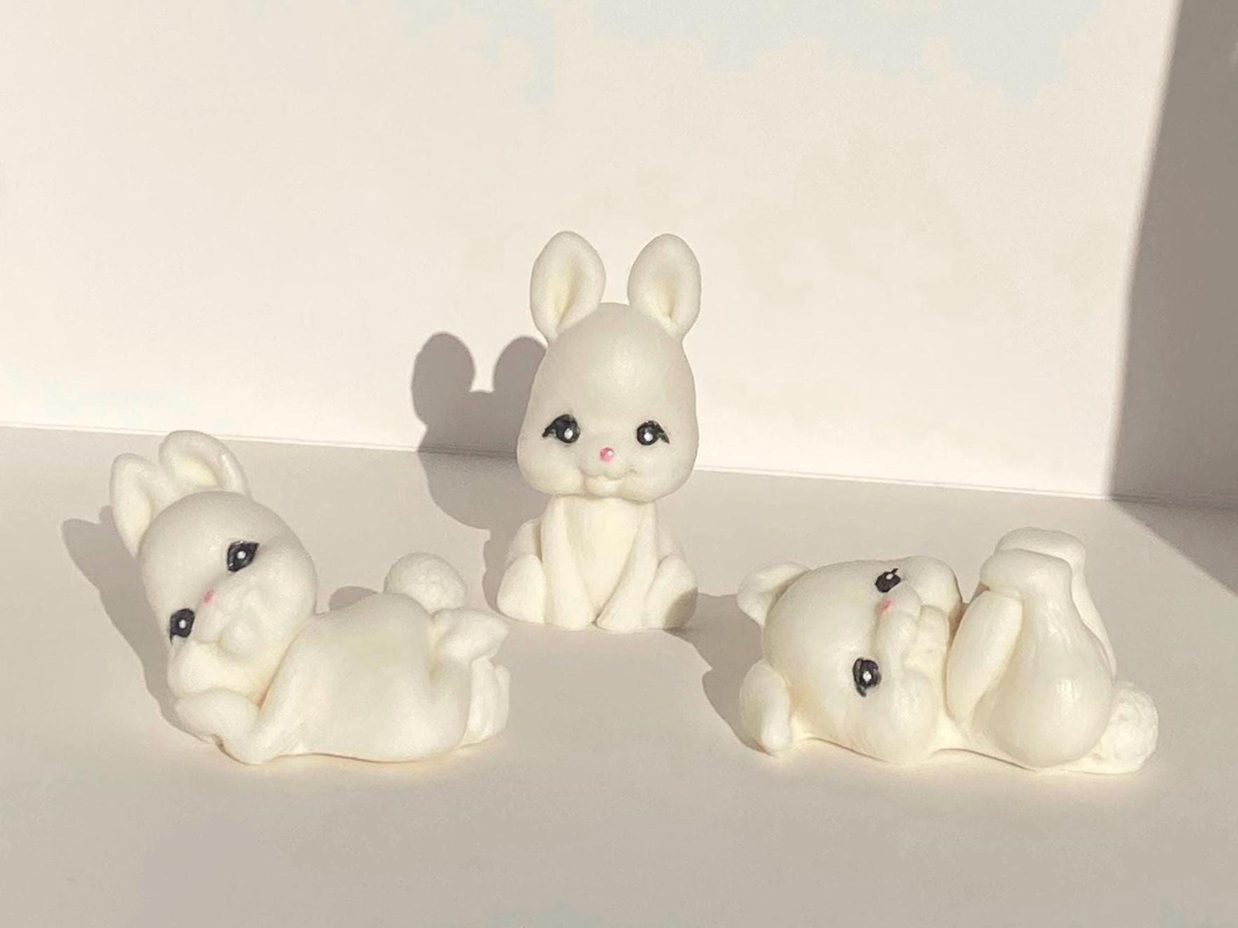 Rabbit Topper Fondant Bunny Topper,bunny Cake Toppers,cute Bunny Topper, Cute Bunny ...