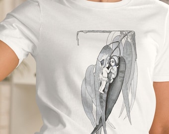 Short-Sleeve Unisex T-Shirt with retro May Gibbs illustration