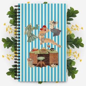 Quaderno a spirale / Stile retrò / Bambola di carta retrò Brenda Starr / Ritorno a scuola