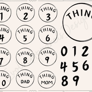 Thing 1 Thing 2 SVG Cut File, Thing Dad Svg,,Thing Mom Svg,thing Svg File for Cricut,Thing Silhouette, With Editable design Cut File,cricut