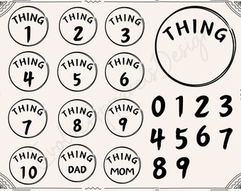 Thing 1, Thing 2 gesneden SVG-bestand, Family Cricut (digitale download)