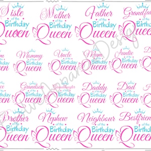 Birthday Queen Svg,Brother of the birthday queen svg, Sister of the birthday queen svg, birthday queen shirts svg, queen birthday shirt svg,