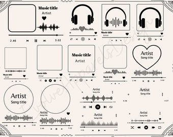 SVG-bundel muziekspeler, audiobediening, afspeelknoppen (bestand knippen)