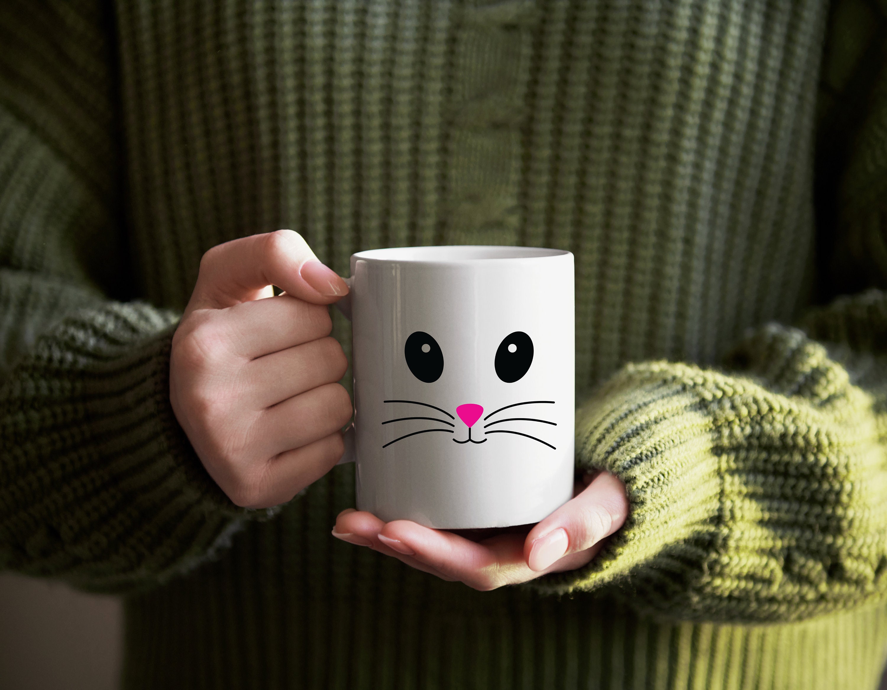 Bunny Face SVG, Easter SVG Cut Files, Woodland Rabbit Clip Art