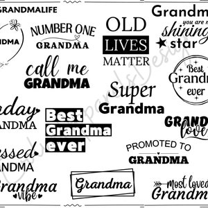 Grandma svg bundle | grandma shirt svg | blessed grandma svg | grandparents svg | mom svg | grandma heart svg | mother&#39;s day svg | nana svg