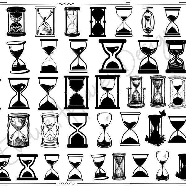 Sablier SVG, sable horloge Svg, sable temps SVG, horloge Svg, sablier couper fichier, sablier Silhouette, sable horloge Cricut, horloge Clipart, vecteur