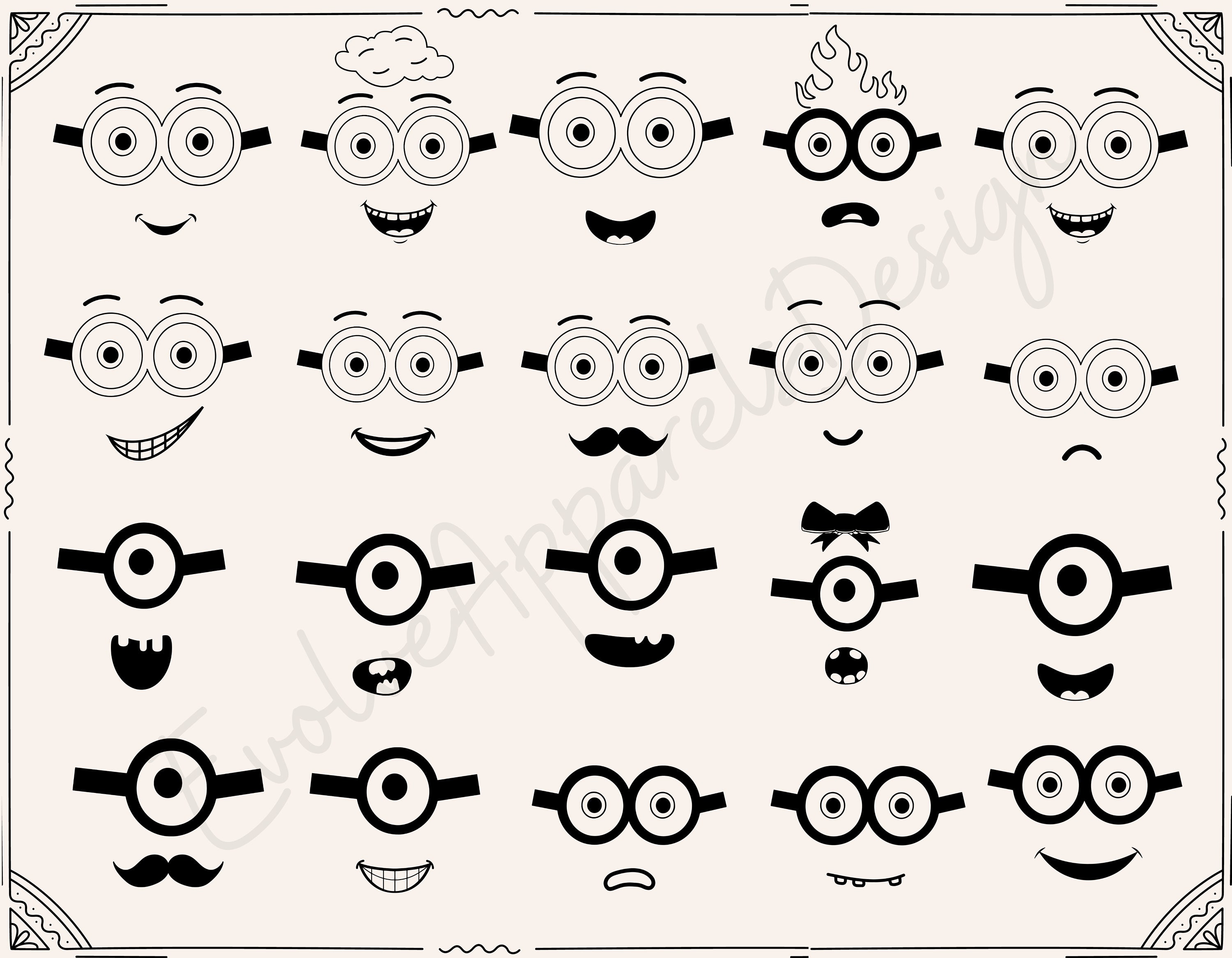 Minion Face Svg, Minion Face Vector, Minion Eyes, Cute Minion, Minion